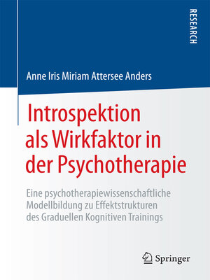 cover image of Introspektion als Wirkfaktor in der Psychotherapie